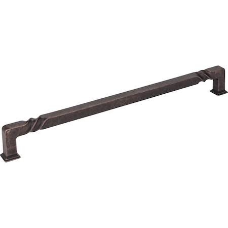 12 Center-to-Center Distressed Oil Rubbed Bronze Rustic Twist Tahoe Appliance Handle